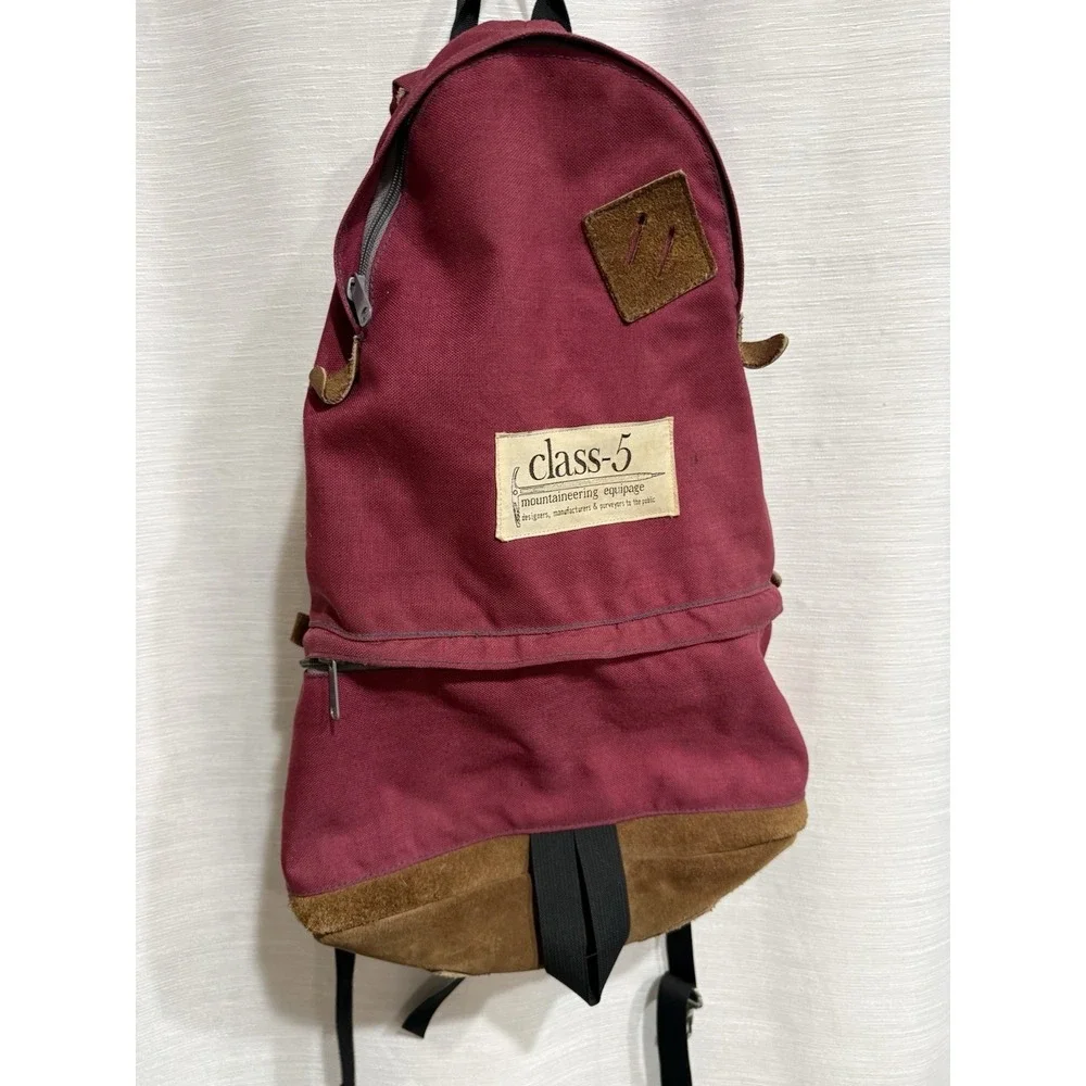 Vintage Class-5 Mountaineering Teardrop Canvas Camp Hike Trail Backpack Rucksack
